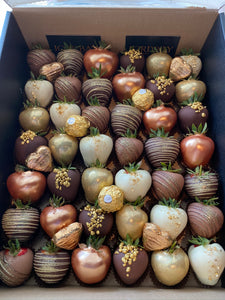 Ferrero rocher boks med chokolade og glimmerbær - Mellem